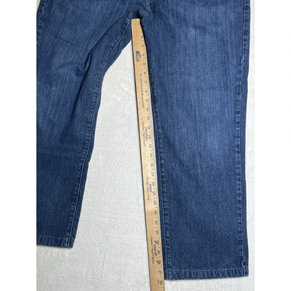 LL Bean Jeans Mens 36x30 (Fits 35x28) Blue Denim Pants Straight Boot Cut EUC
